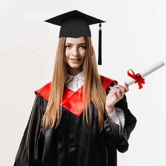 Detalle de BROADREAM Bachelor- & Doktorhut Graduation Cap mit Bommel und Klettverschluss – Absolventenkappe in Schwarz