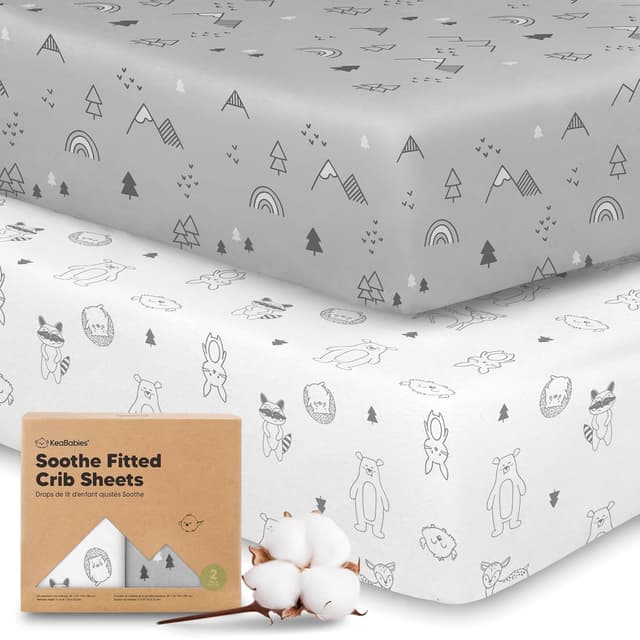 Imagen de KeaBabies 52x28 Organic Crib Sheet pack en OfertitasTOP