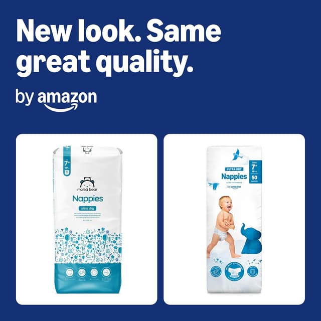 Thumbnail 1 de By Amazon 100 Ultra Dry Nappies Size 7+ 18kg+