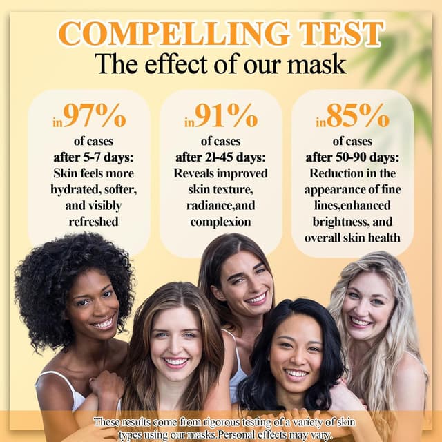 Detalle de Maschera viso in idrogel al collagene (confezione da 5 fogli) per luminosità istantanea