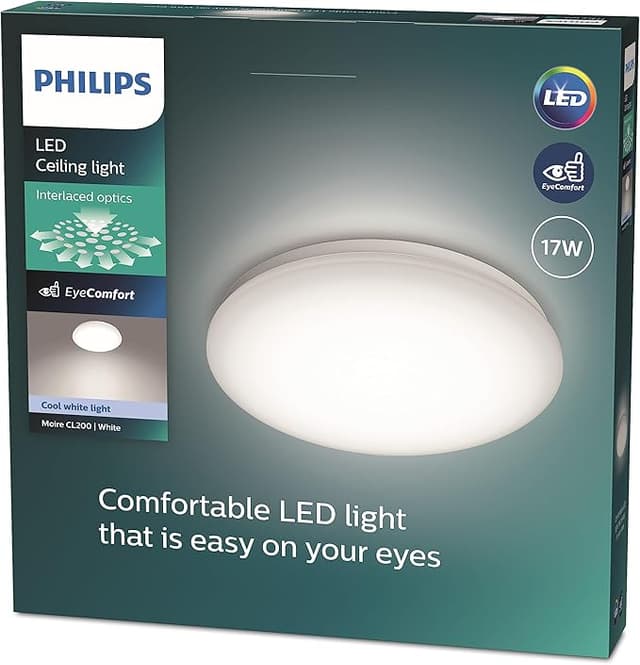 Detalle de Philips Moire Plafón LED de Techo 17W Luz Fría
