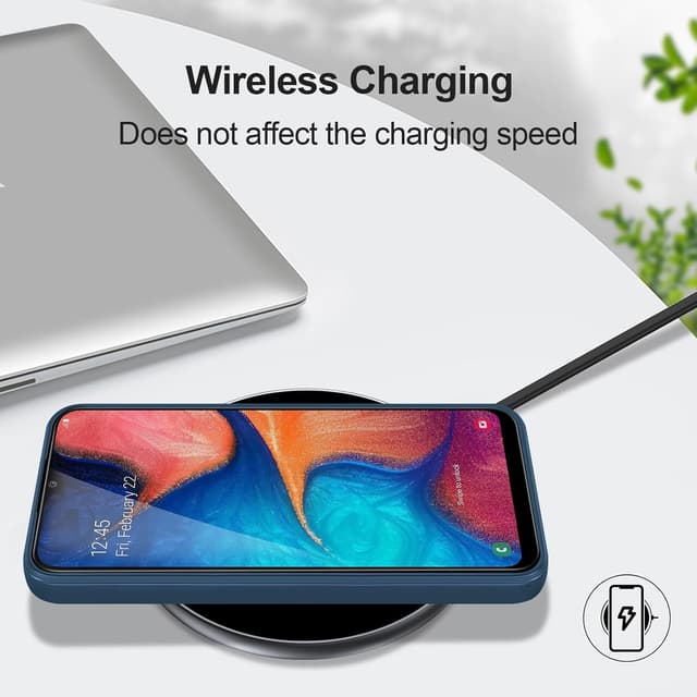 Thumbnail 6 de GiiYoon Liquid-Silicone-Hülle für Samsung Galaxy A20e – Rundumschutz mit weichem Mikrofaserfutter (blau)