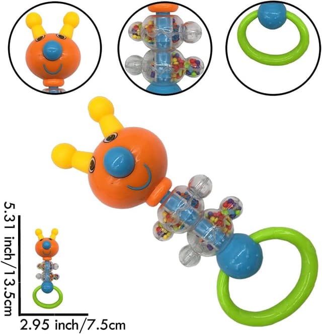 Detalle 1 de fiouni Baby Rattles Teether Set, 11 PCS