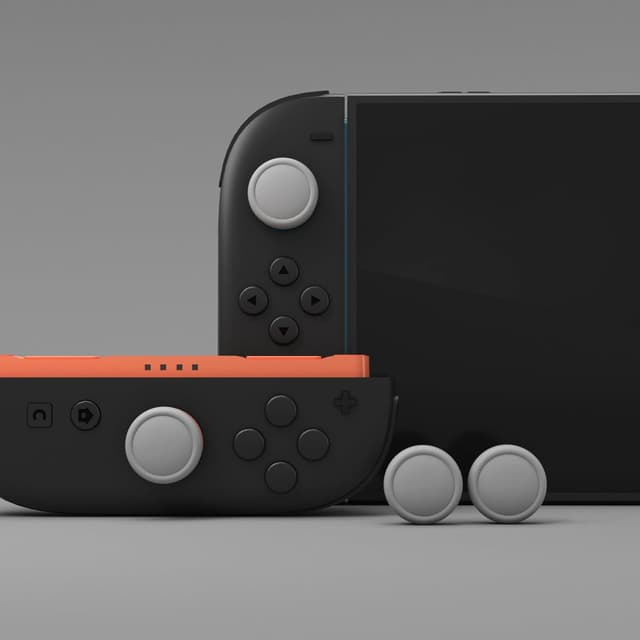 Detalle de PlayVital Thumb Grips for Nintendo Switch 2 (Joycon 2) – 4-Pack Silicone Caps in New Hope Gray