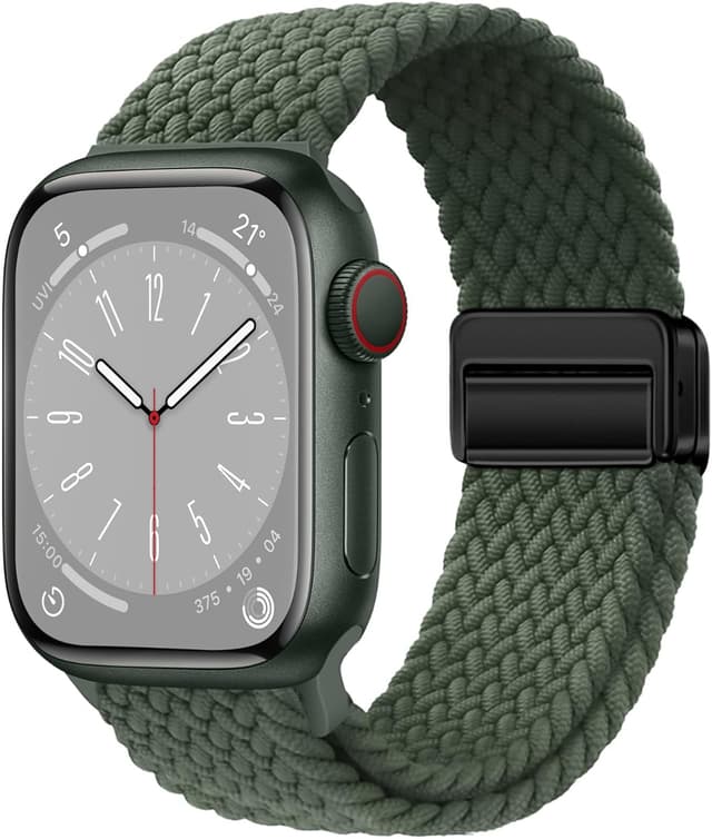Detalle de Qimela Sport Loop Magnetic Stretch Braided Band for Apple Watch (38mm–49mm compatibility)
