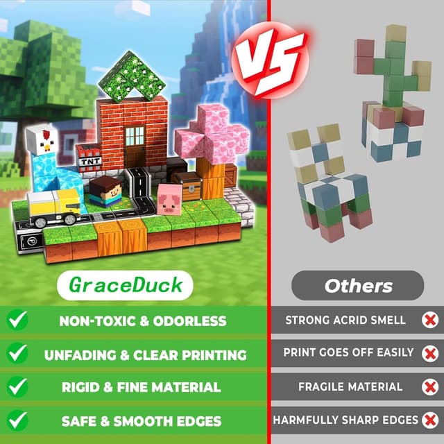 Thumbnail 4 de Bloques Magnéticos de Construcción Niños 100 Piezas 🧲 Montessori