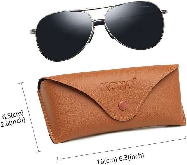 Detalle de Kono PU leather glasses case 16 x 6.5cm