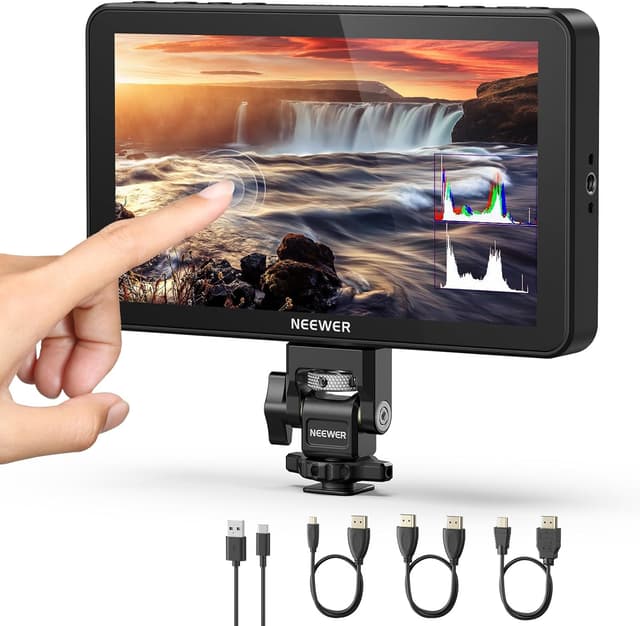 Detalle de NEEWER F600 7-inch Camera Field Monitor with 2400nit Touchscreen, 4K HDMI Loop and Custom 3D LUT