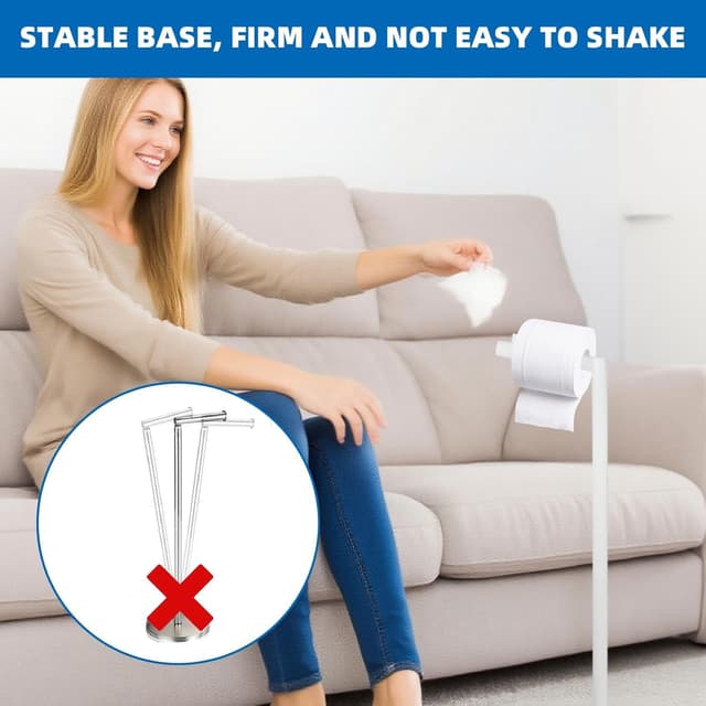 Detalle 2 de Stainless steel toilet roll holder for 6 rolls