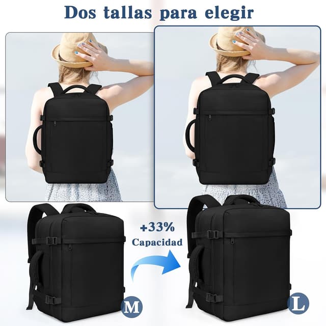 Detalle 2 de Handgepäck-Rucksack 45x36x20 für Flugzeug