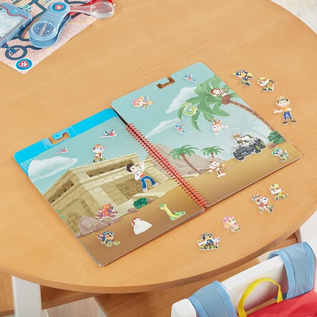 Detalle de Melissa & Doug PAW Patrol: wiederaufklebbares, bauschiges Sticker-Set „Dschungel“ (28 Sticker)