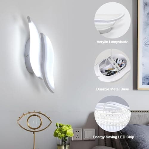 Detalle 2 de Comely Lámpara de pared LED moderna, 20W, luz fría
