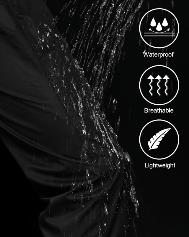 Detalle de iCreek Men’s Waterproof Rain Pants (Over Pants) — Windproof Lightweight Rain Housings for Hiking, Work, Golf & Fishing