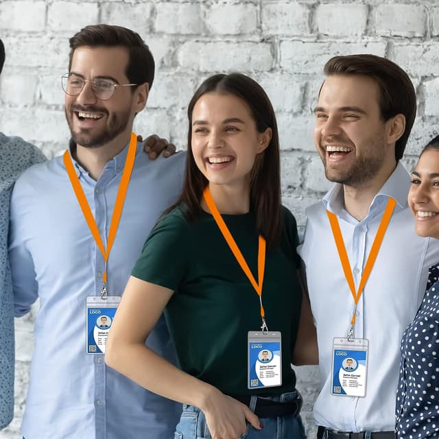 Detalle 2 de Schlüsselband für Ausweise 100 Stück orange