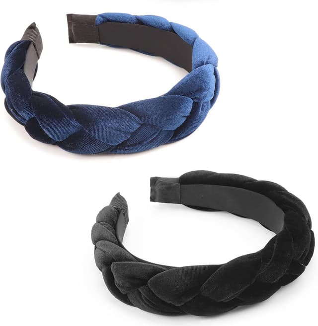 DRESHOW Bandeau Tressé Velours 2 pièces