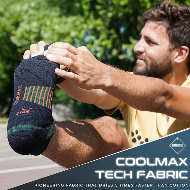 Detalle 2 de Rahhint Coolmax Compressione 3 Paia Calze Running