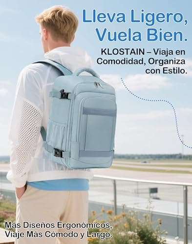 Detalle 2 de KLOSTAIN Mochila de cabina para avión 45x36x20 cm y 30L (para portátil de 14")