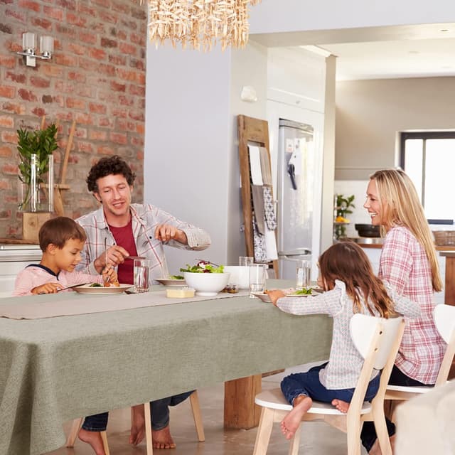 Detalle de Deconovo tovaglia in finto lino 150x300 cm