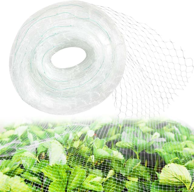 Detalle de Lovesmile Katzenschutznetz 3x10 m Vogelschutznetz, engmaschig (Maschenweite 2,5 x 2,5 cm), reißfest & wiederverwendbar, ohne Bohren (weiß)