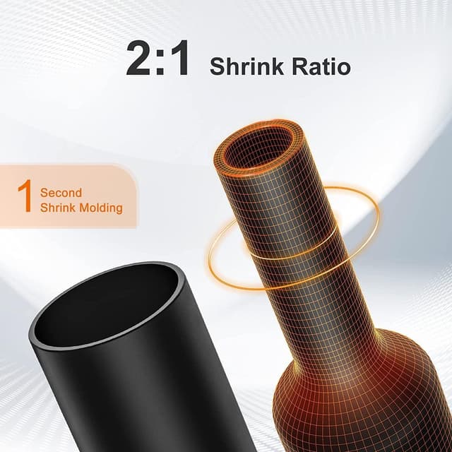 Detalle de Eventronic Schrumpfschlauch-Set (600 Stück) aus EVA, IP56, 5 Farben, 12 Größen – für Isolierung & Drahtverbindungen