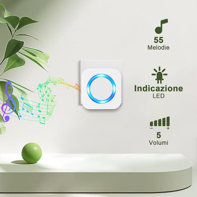 Thumbnail 2 de SURFOU Campanello wireless 400m 📢