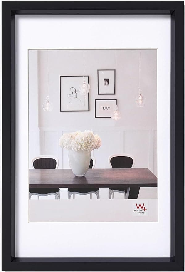 Imagen de Walther Design Marco de Fotos Negro 30x45cm con Passepartout 📸 en OfertitasTOP