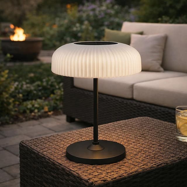 Detalle de Solar Tischlampe Outdoor IP54 mit USB