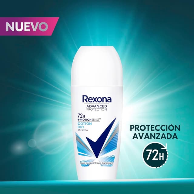 Thumbnail 3 de Rexona Advanced Protection Roll-On Mujer Cotton Dry 72h Pack 6
