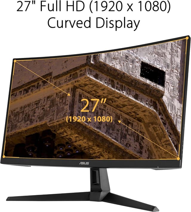 Detalle 2 de ASUS TUF VG27VH1B 27” Curved Gaming Monitor