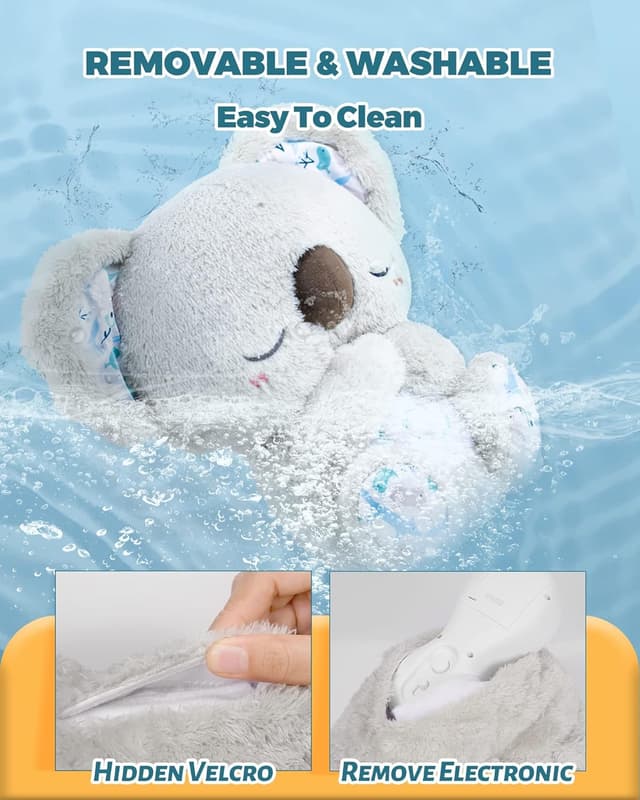 Detalle de auby Soothe 'n' Cuddle Koala Kuscheltier mit Beruhigungsfunktion – Plüschspielzeug für Neugeborene