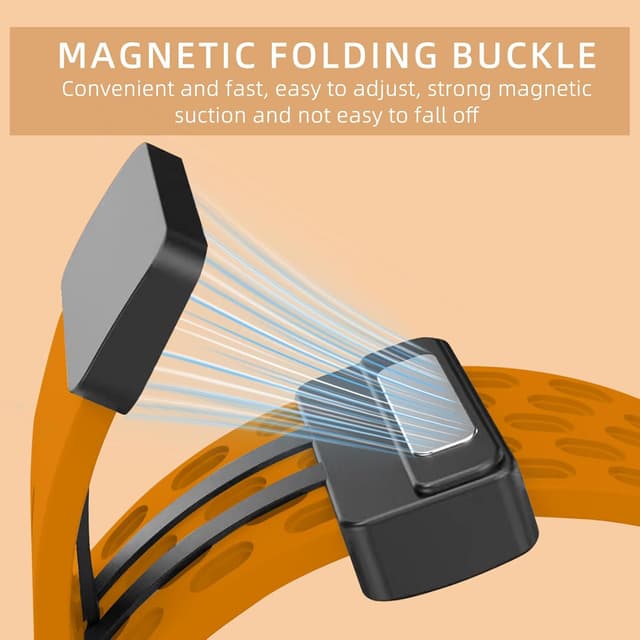 Detalle de MaEiol 18mm Silicone Strap with Breathable Design for Huawei Watch GT 6/5/4 (41–42mm) & Select Garmin Models – Yellow