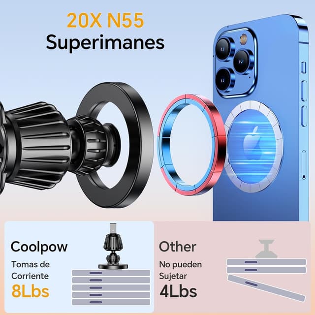 Detalle de Coolpow Soporte Móvil Magsafe 360°