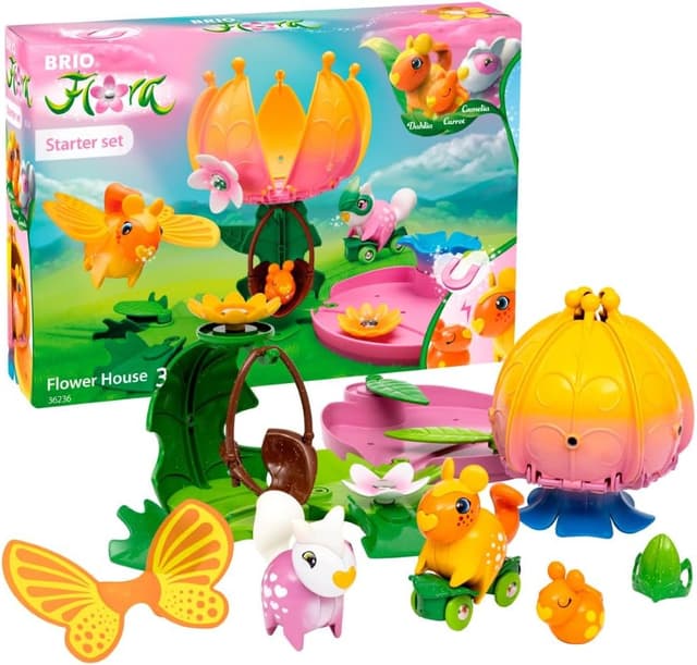 Detalle de BRIO Flora Starter-Set Blumenhaus 19-teilig