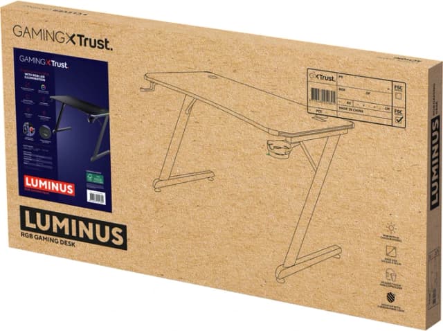 Thumbnail 7 de Trust GXT709 Luminus RGB Gaming-Schreibtisch in Weiß (120 x 60 cm)