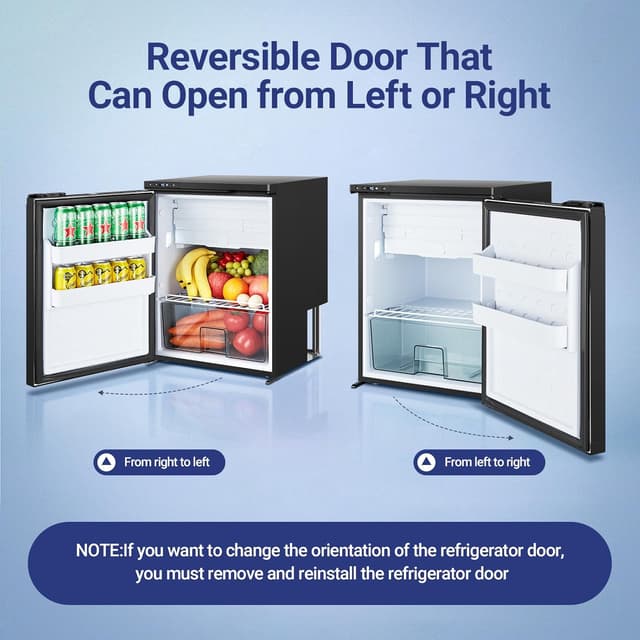 Detalle de AAOBOSI 65L Campervan Fridge Freezer (12V) with APP Control