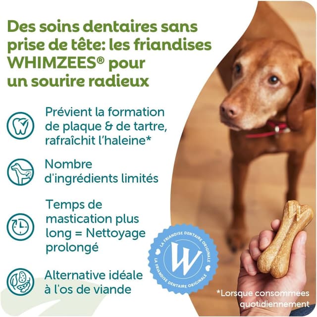 Thumbnail 1 de WHIMZEES Os de Riz M/L 9 pièces