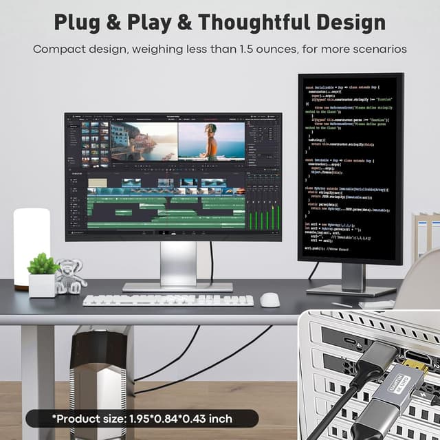 Thumbnail 3 de UANTIN HDMI to DisplayPort Adapter 4K 60Hz