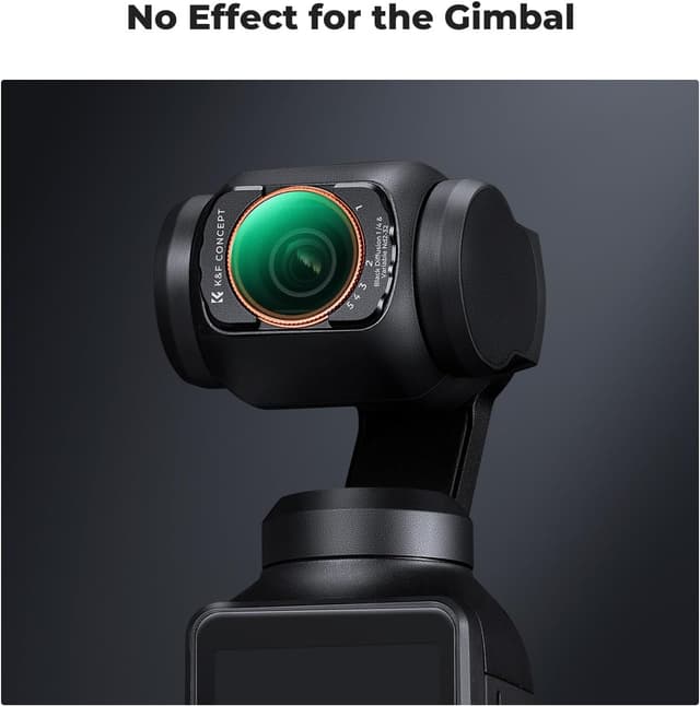 Detalle de K&F CONCEPT 2-in-1 ND + black mist magnetic filter for DJI Osmo Pocket 3 (Black-mist 1/4 & ND2-32)