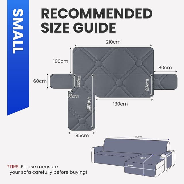 Detalle de Ystyle housse canapé imperméable 2 places