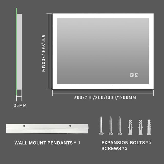 Thumbnail 3 de MIQU Specchio bagno LED 60×50 cm 6500K