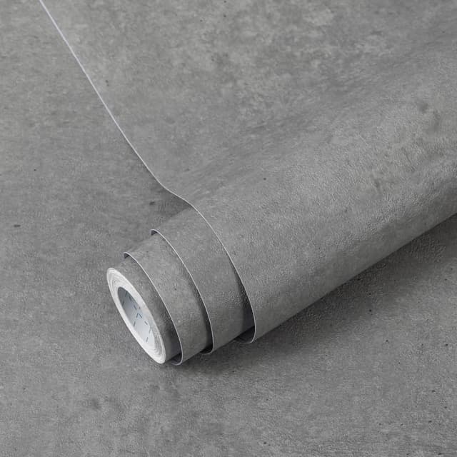 Detalle de Decoroome Rotolo di plastica adesiva grigia 40 x 500 cm effetto cemento opaco