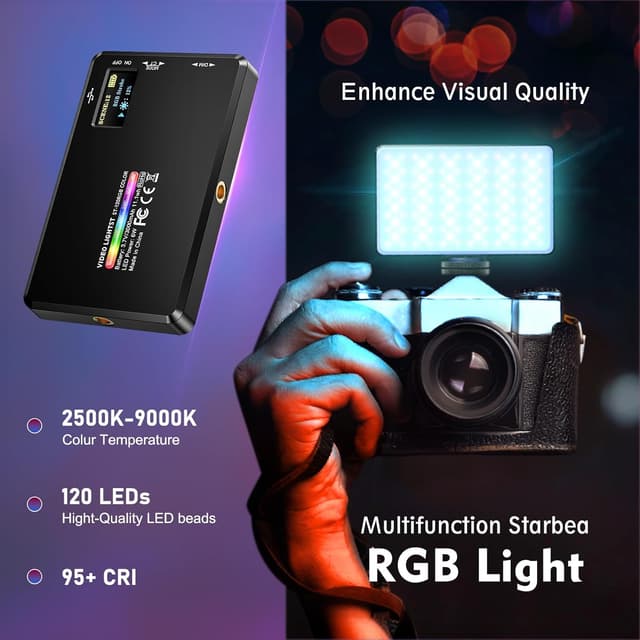 Thumbnail 3 de SEAEYES RGB LED Videoleuchte 2500–9000K