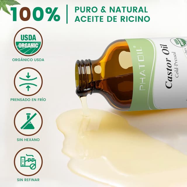 Detalle 2 de PHATOIL Aceite de Ricino Bio 236ML