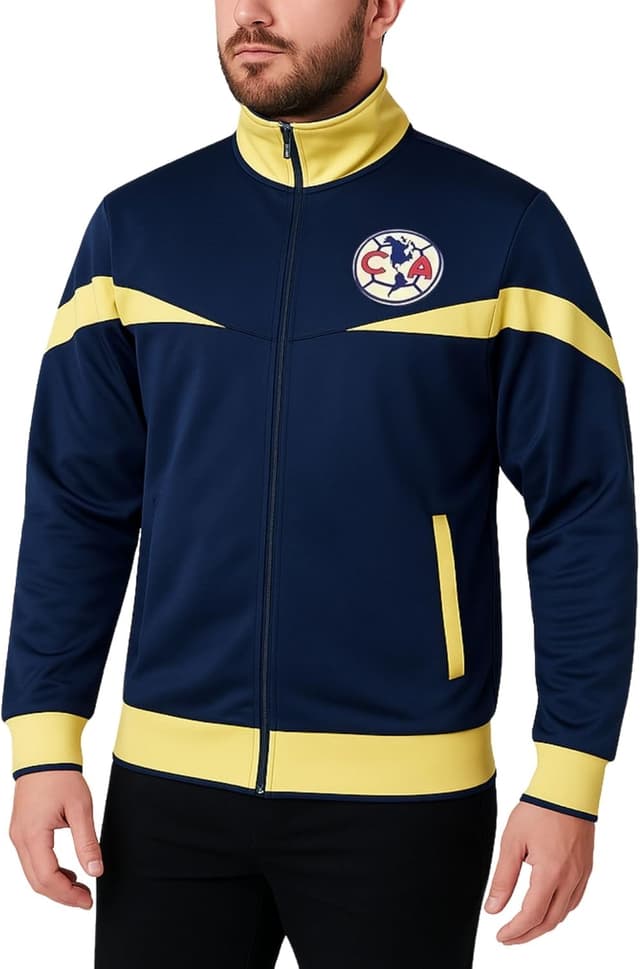Detalle de Icon Sports Officially Licensed Club América Soccer Track Jacket (Unisex Adult)