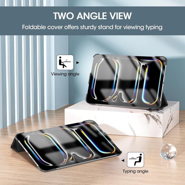 Detalle de ProCase Hülle für 11" iPad Pro (M5 2025 / M4 2024) – dünnes Smart Case Cover in Schwarz