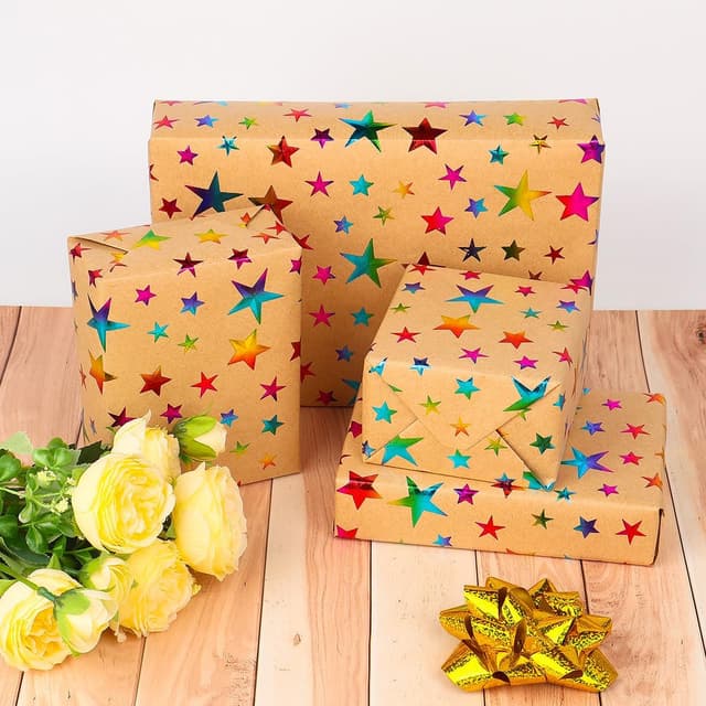 Thumbnail 5 de HBell Kraft Wrapping Paper Roll 10m