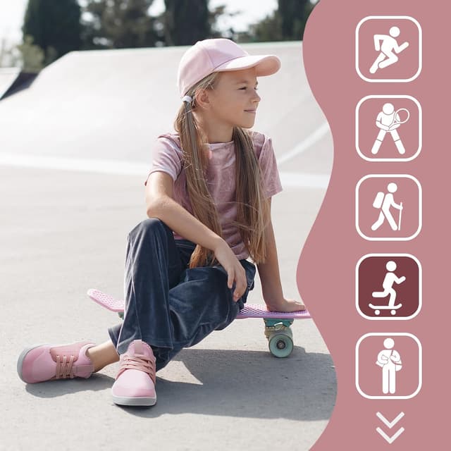 Detalle de WateLves Kinder Barfußschuhe „Breite“ – minimalistische Barefoot Sneaker ohne Verschluss für Jungen & Mädchen