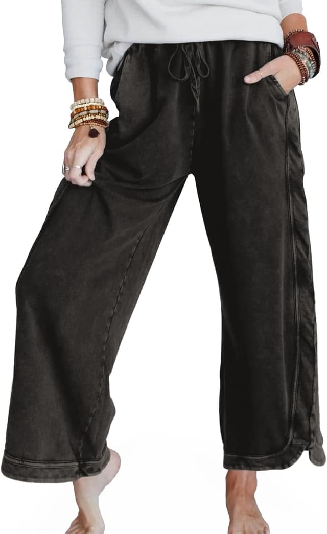 Detalle 2 de Hixiaohe Wide Leg Sweatpants High Waist