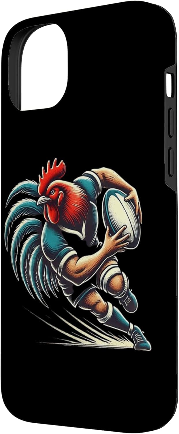 Detalle 2 de Coque de protection Rugby Coq de Poules pour iPhone 14 Plus : polycarbonate et TPU anti-chocs