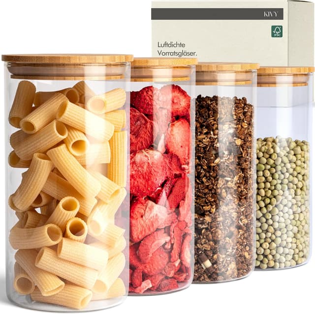 Imagen de KIVY Vorratsgläser 4x1200 ml 🫙 en OfertitasTOP